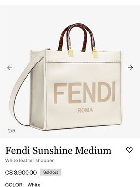 Tan Fendi Sunshine Tote - PERFECT CONDITION